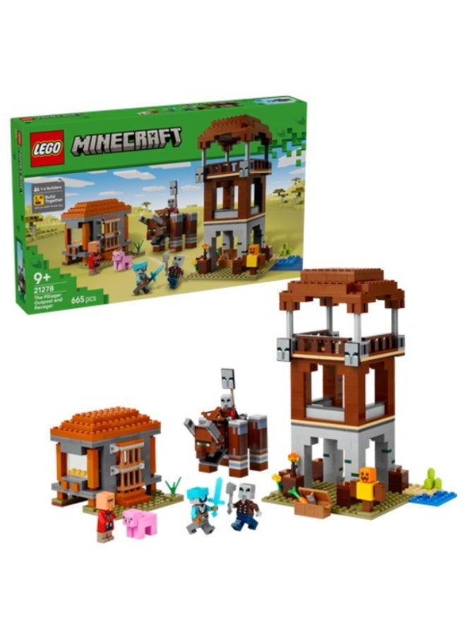 LEGO Minecraft The Pillager Outpost & Ravager Building Set - Image 1