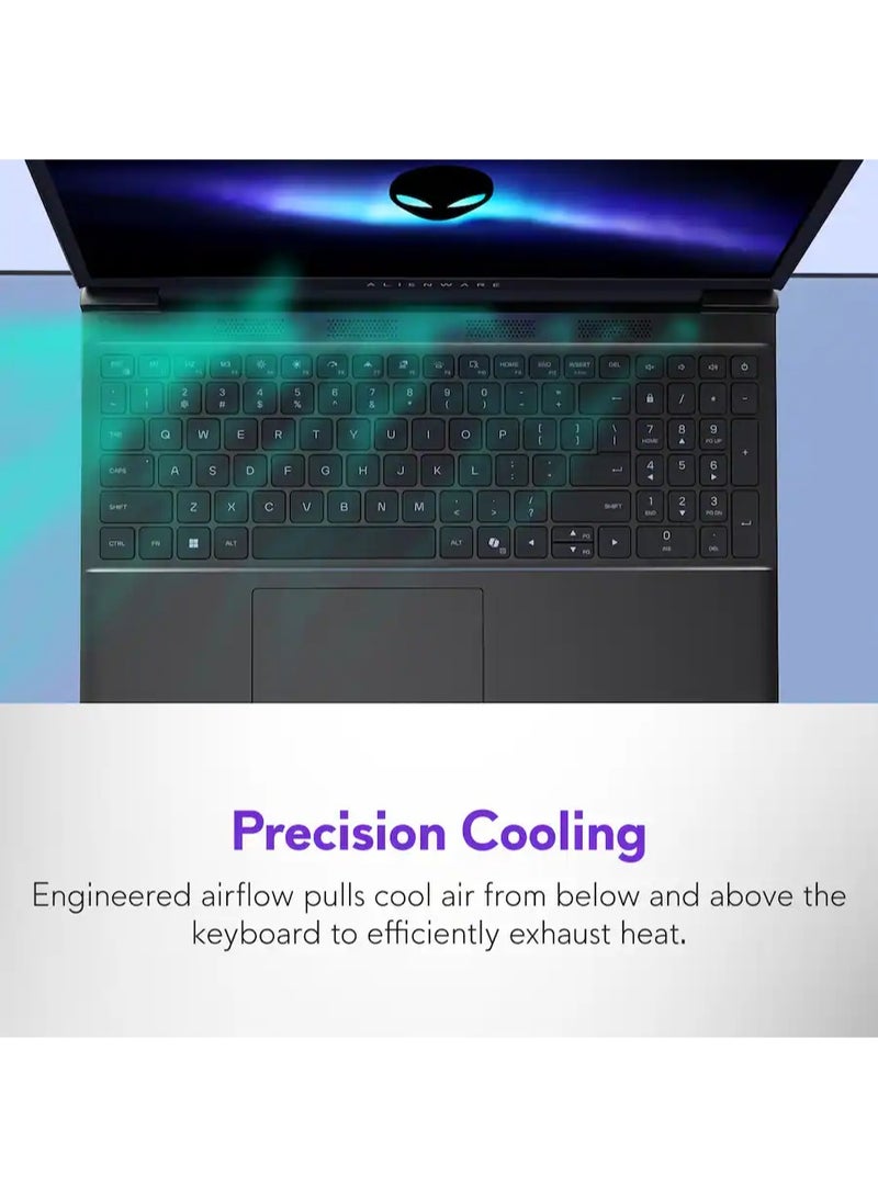 إليانوير Alienware - 15.3" 2K Gaming Laptop - AMD Ryzen 200 Series R7 260 2026 - 16GB Memory - NVIDIA GeForce RTX 5050 - 1TB Storage - Black اللغة الإنجليزية - Image 2