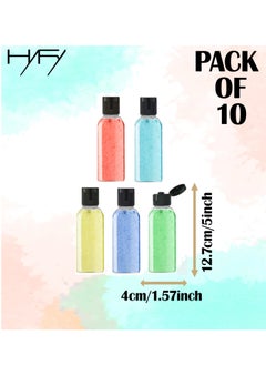 HYFY 10 Pack 100ML Clear Plastic Squeeze Bottles with Disc Top Flip Cap Travel Bottle Set Shampoo Lotions Liquid Body Soap Creams Travel Bottles for Toiletries Kit Refillable Dispenser Accessories  - Image 2