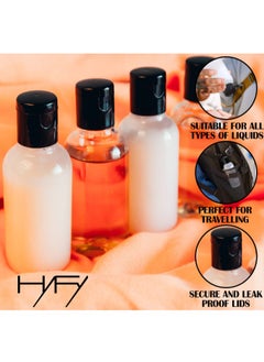 HYFY 10 Pack 100ML Clear Plastic Squeeze Bottles with Disc Top Flip Cap Travel Bottle Set Shampoo Lotions Liquid Body Soap Creams Travel Bottles for Toiletries Kit Refillable Dispenser Accessories  - Image 3