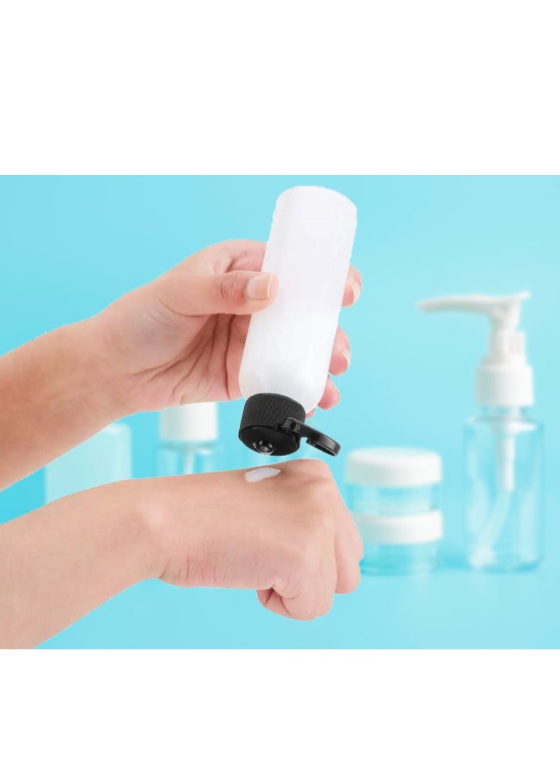 HYFY 10 Pack 100ML Clear Plastic Squeeze Bottles with Disc Top Flip Cap Travel Bottle Set Shampoo Lotions Liquid Body Soap Creams Travel Bottles for Toiletries Kit Refillable Dispenser Accessories  - Image 5