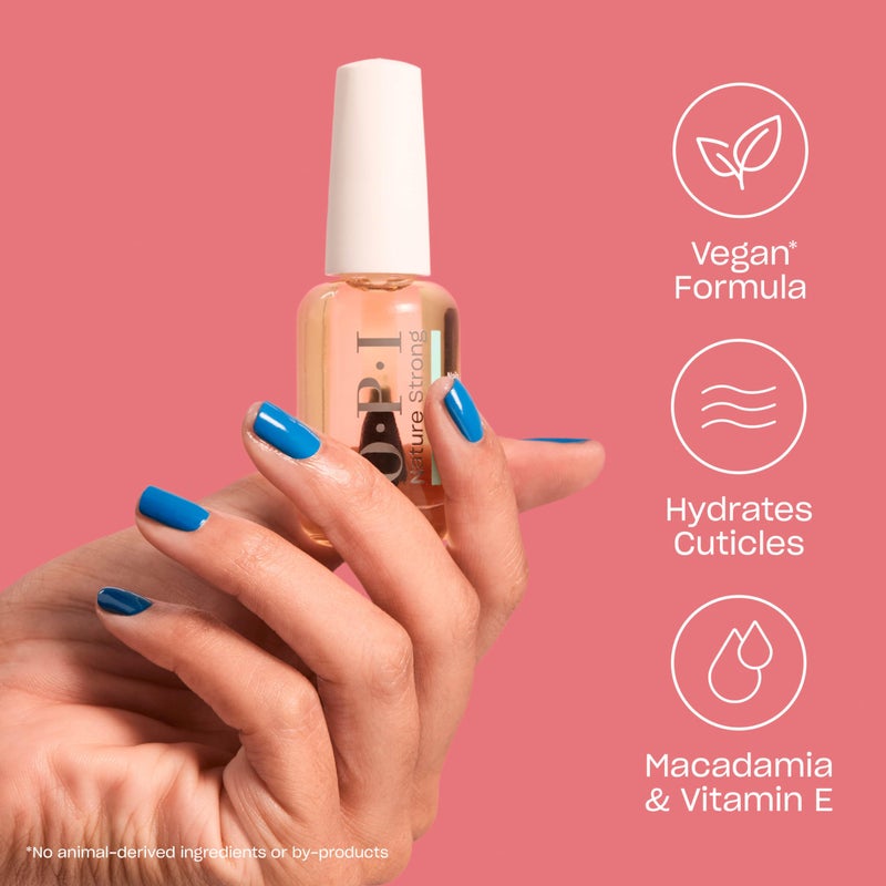 OPI Nature Strong Nails & Skin - Glow Up Nail & Cuticle Oil with Brush | Lightweight, Nourishing Natural Oil Blend Moisturizes Dry Cuticles | Enriched with Vitamin E | 0.5 Fl Oz | 15 mL - Image 3