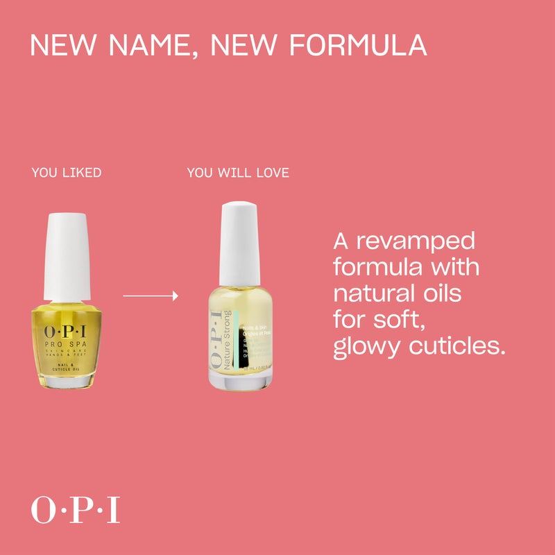 OPI Nature Strong Nails & Skin - Glow Up Nail & Cuticle Oil with Brush | Lightweight, Nourishing Natural Oil Blend Moisturizes Dry Cuticles | Enriched with Vitamin E | 0.5 Fl Oz | 15 mL - Image 4