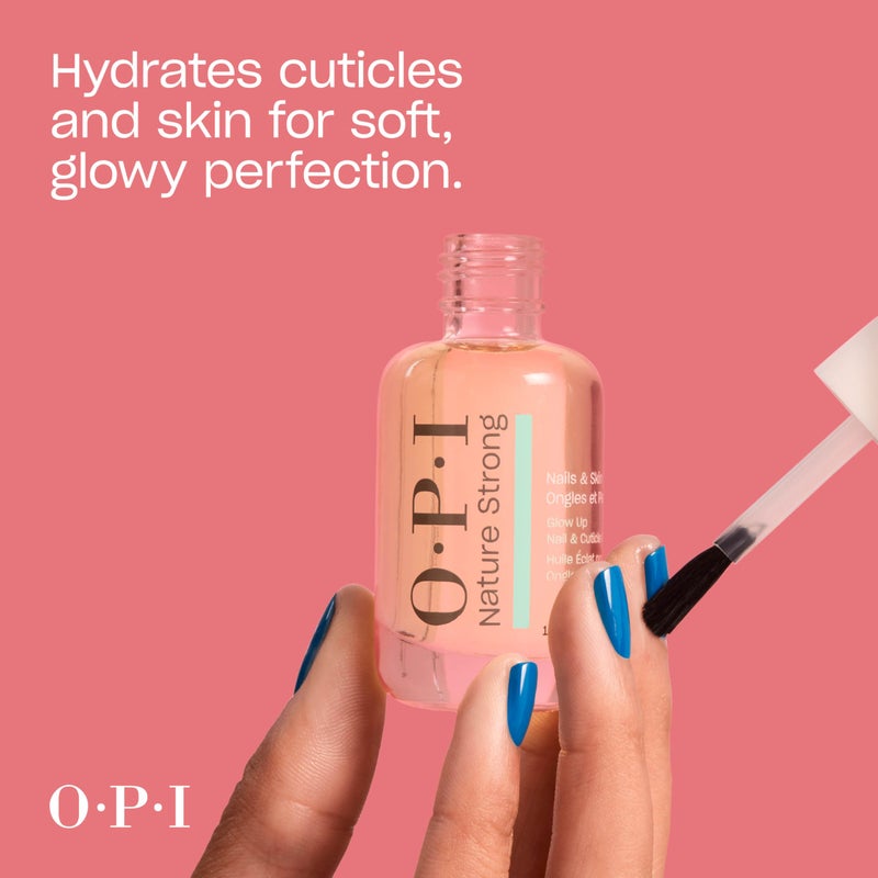 OPI Nature Strong Nails & Skin - Glow Up Nail & Cuticle Oil with Brush | Lightweight, Nourishing Natural Oil Blend Moisturizes Dry Cuticles | Enriched with Vitamin E | 0.5 Fl Oz | 15 mL - Image 5