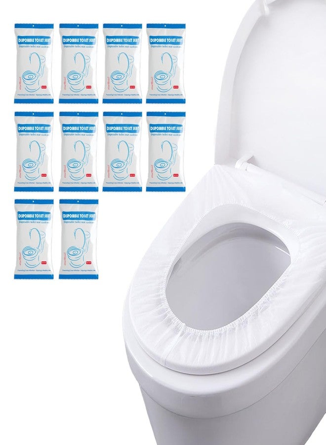 WALWAL 10 Pack Disposable Toilet Seat Covers, Individually Packaged Travel Hygiene Products, Waterproof and Anti-Slip Design for Public Restrooms, Hotels, Potty Training, & On-The-Go Hygiene - Image 1