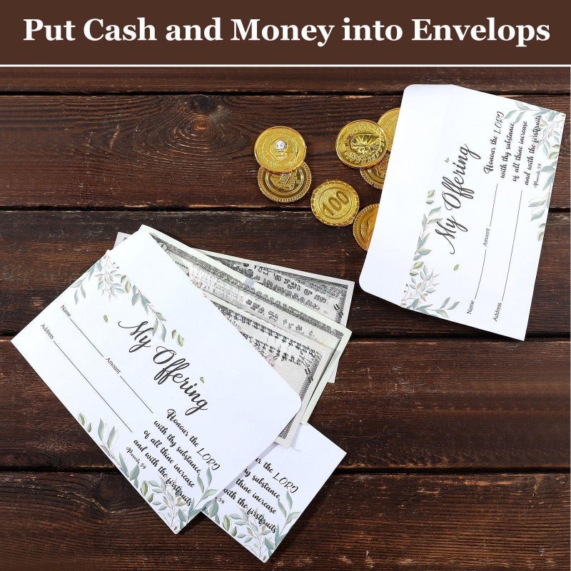 Woanger 500 Count Tithes and Offering Envelopes for Donation Envelope Bill Size Checks and Cash for Tithes and Offering(Classic) - Image 2