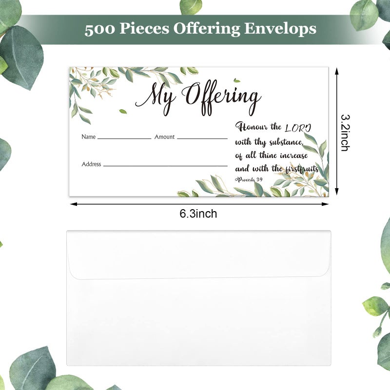 Woanger 500 Count Tithes and Offering Envelopes for Donation Envelope Bill Size Checks and Cash for Tithes and Offering(Classic) - Image 3