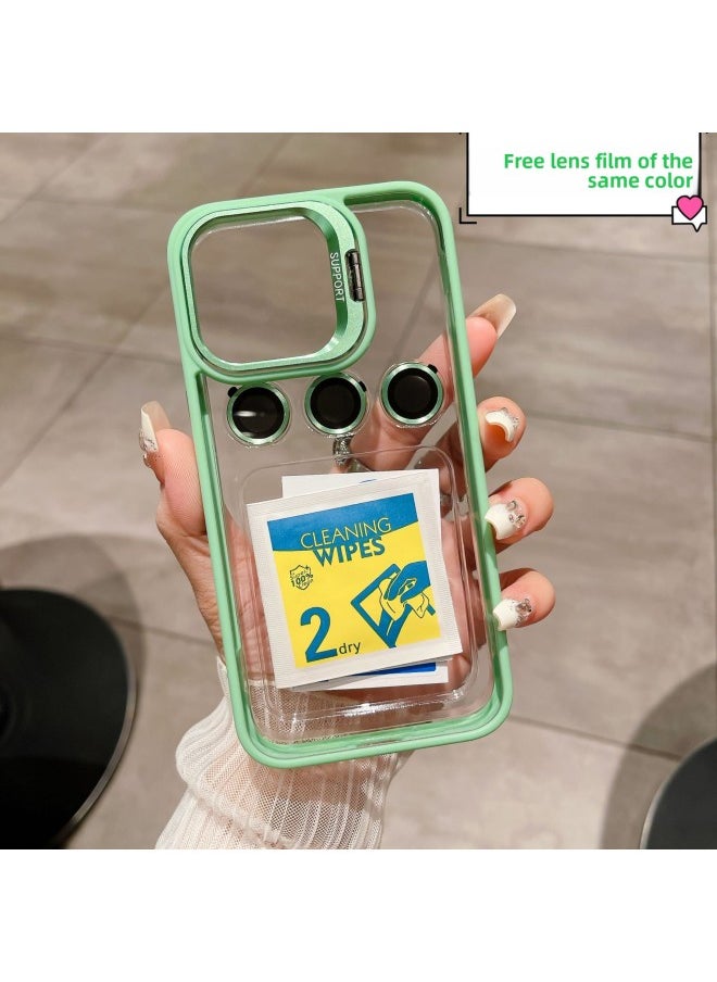 Generic Creative Invisible Stand For Iphone 15 Pro Max Case Suitable For Iphone Camera Film Transparent Digital Computer/For Iphone Protective Cover-Color:Mint Green-Applicable Model:For Iphone14Plus  - Image 1