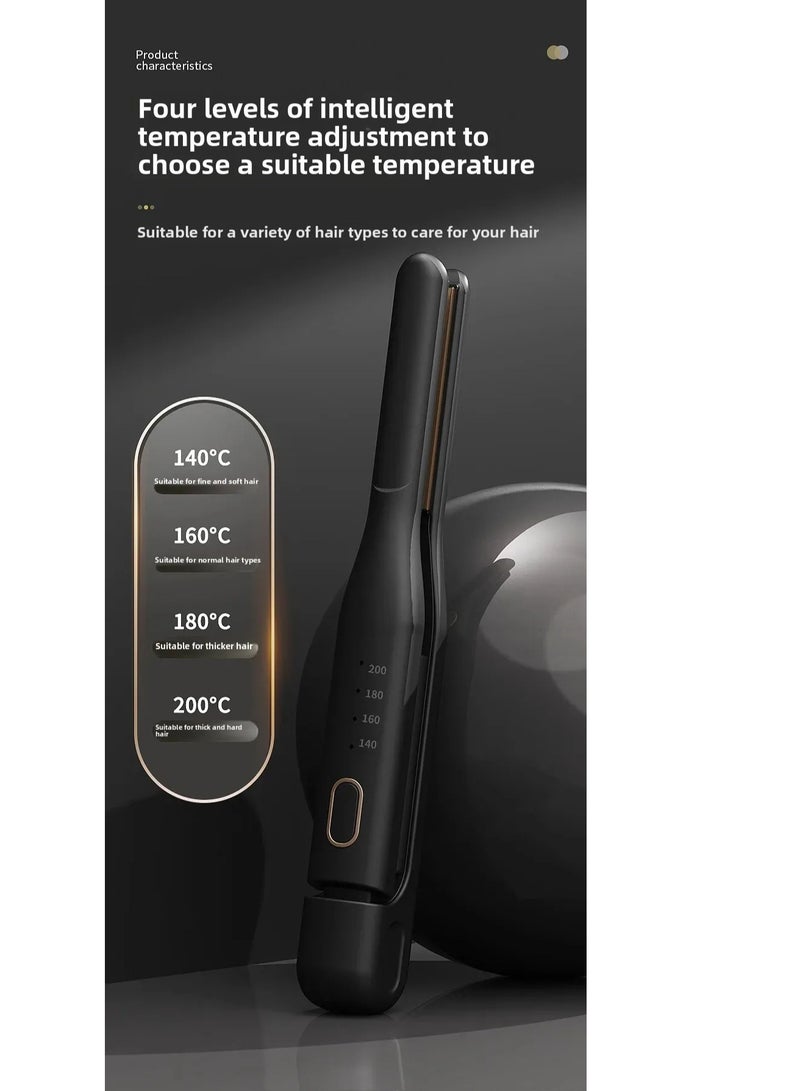 Generic Portable Mini Wireless Hair Straightening Iron for Men Rechargeable Curling Wand Fluffy Clamp Version Lazy Person's Tool  - Image 5