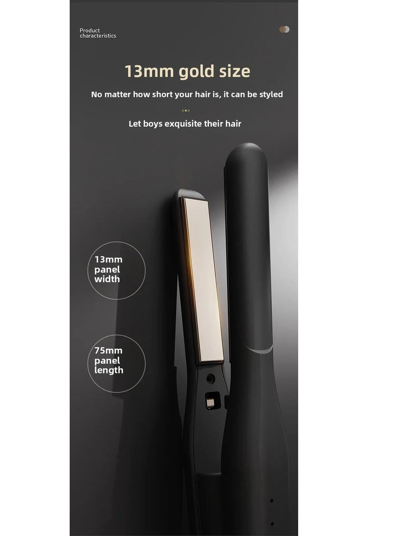 Generic Portable Mini Wireless Hair Straightening Iron for Men Rechargeable Curling Wand Fluffy Clamp Version Lazy Person's Tool  - Image 3