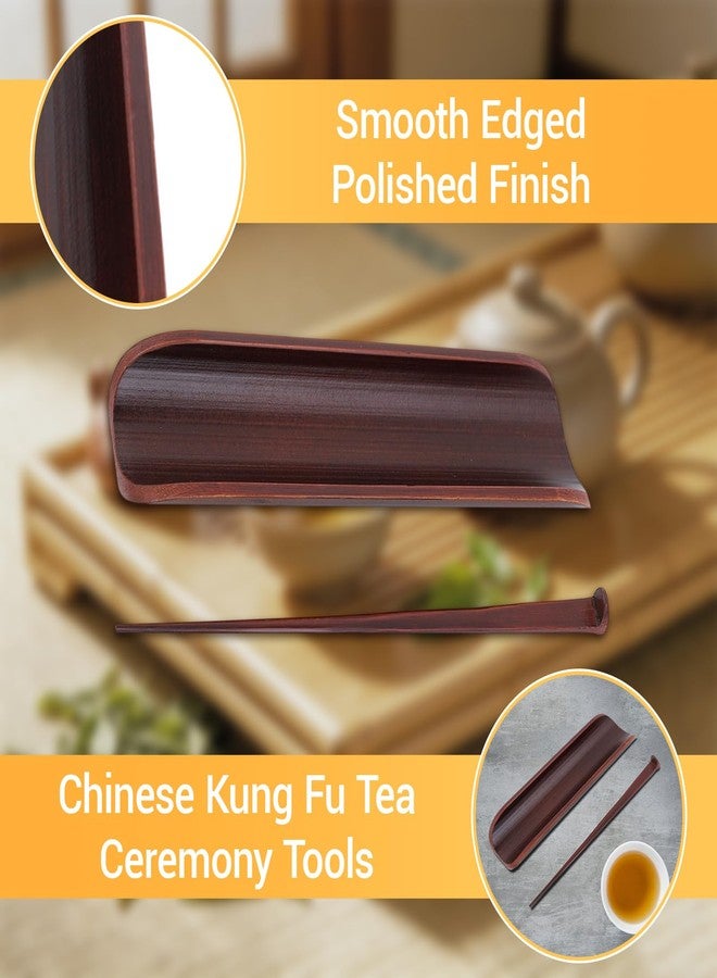Jerliflyer Bamboo Tea Tools, Medium Size Chinese Kung Fu Tea Tools Handmade Tea Ceremony Utensil Tools Set for Tea Lovers, Tea Room, Kitchen - Image 3