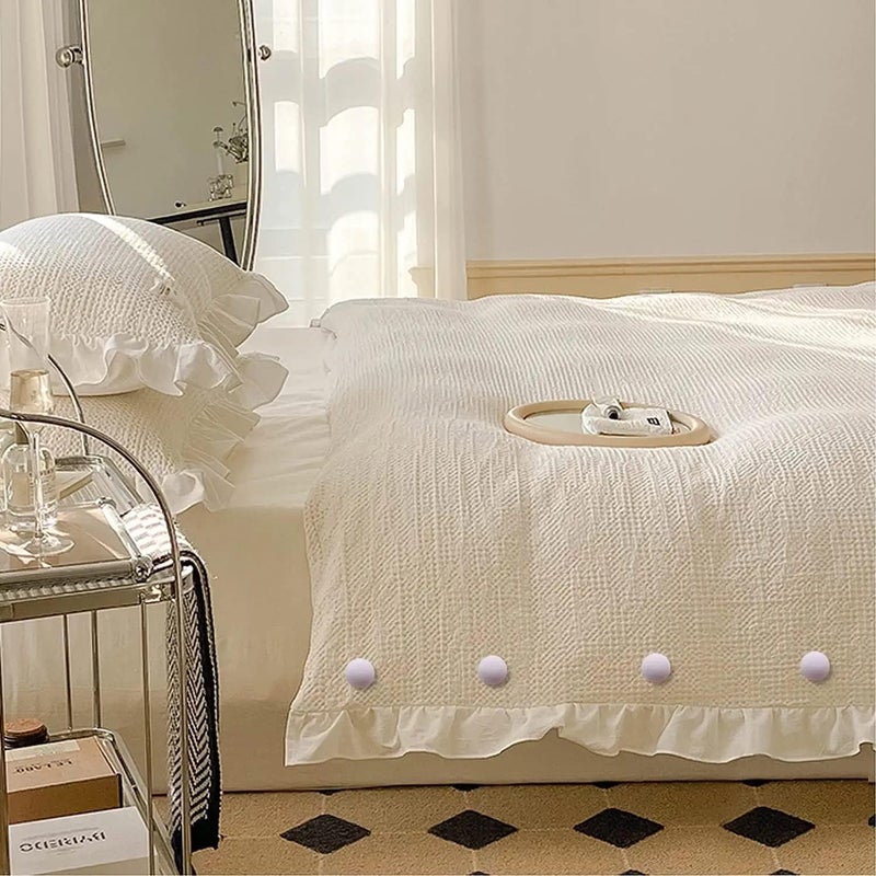 PLENARO PLENARO Mushroom Shaped Quilt Holder Clips Double Sided NonSlip Duvet Fixator PinsBed Quilt Clamps Sheet Quilt Holder Clips for Socks Curtains Quilt Cover Grey Pack of 12  - Image 4