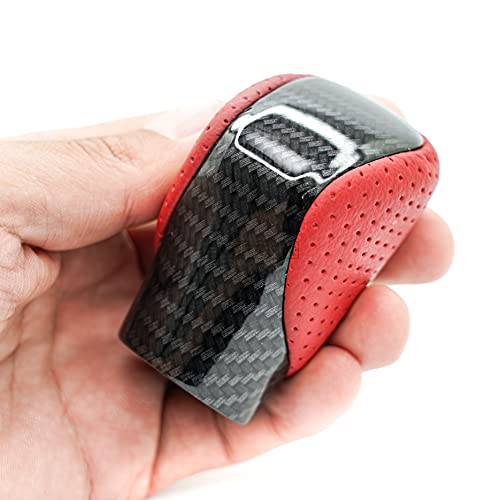 SHIFTIN Gear Shift Knob Shifter for Lexus ES GS GX is NX RC RX 200t 300 350 3450h 450hL 350L (Circuit Red Leather/Carbon Fiber Pattern) - Image 5