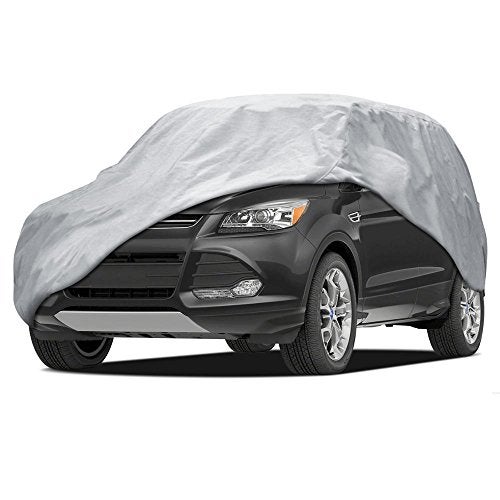 BDK SUV Car Cover for Automobiles, Heavy Duty All Weather Car Cover for SUVs, Outdoor Car Cover Waterproof All Weather SUV, Full Exterior Cover Rain Snow Dust UV Protection Storage - 200L x 77W x 60H - Image 1