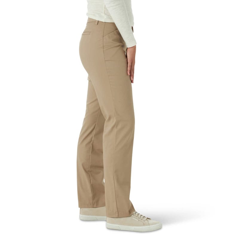 LEE Wrinkle Free Relaxed Fit Straight Leg Pant, 12 Short, Flax - Image 3