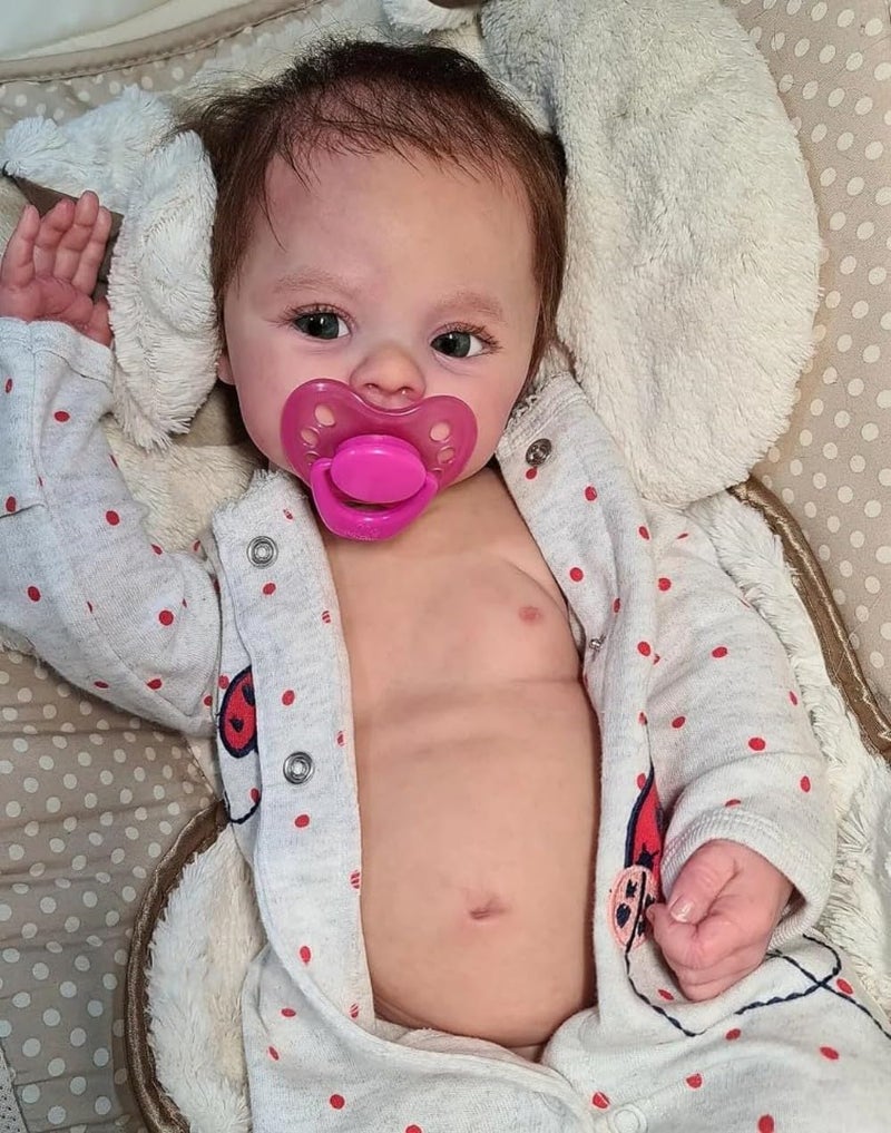 Anano Realistic Baby Dolls Silicone Full Body 18 Inch Soft Life Like Newborn Baby Dolls Girls That Look Real Babies Lifelike Reborn Waterproof Baby Doll Alive Washable - Image 3