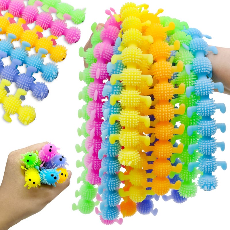 Juuxncgv 12 Pack Stretchy Fidget ToyStretchy String Fidgets Sensory ToysColorful Stretchy Strings Fidget Toy for Childrens Day GiftKidsAdults Stress Relief Anti Anxiety - Image 4