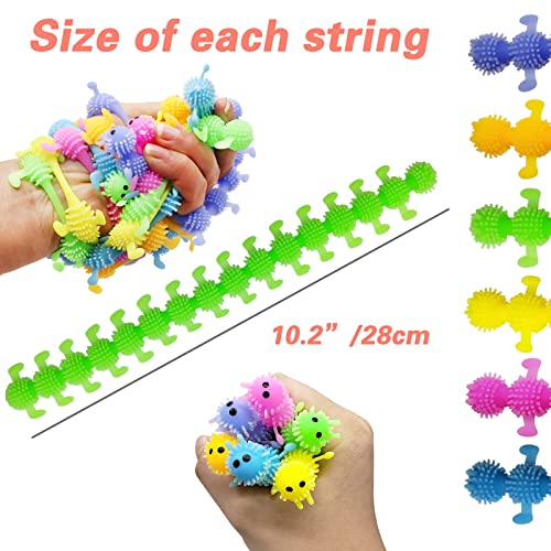 Juuxncgv 12 Pack Stretchy Fidget ToyStretchy String Fidgets Sensory ToysColorful Stretchy Strings Fidget Toy for Childrens Day GiftKidsAdults Stress Relief Anti Anxiety - Image 5