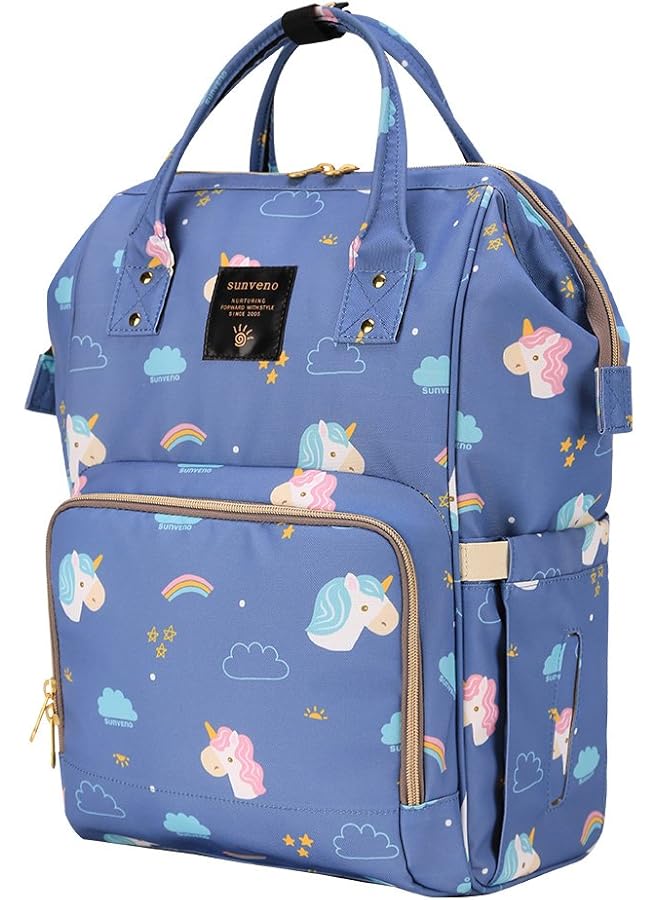 erorex Diaper Bag Printed Colors Unicorn Blue - Image 1