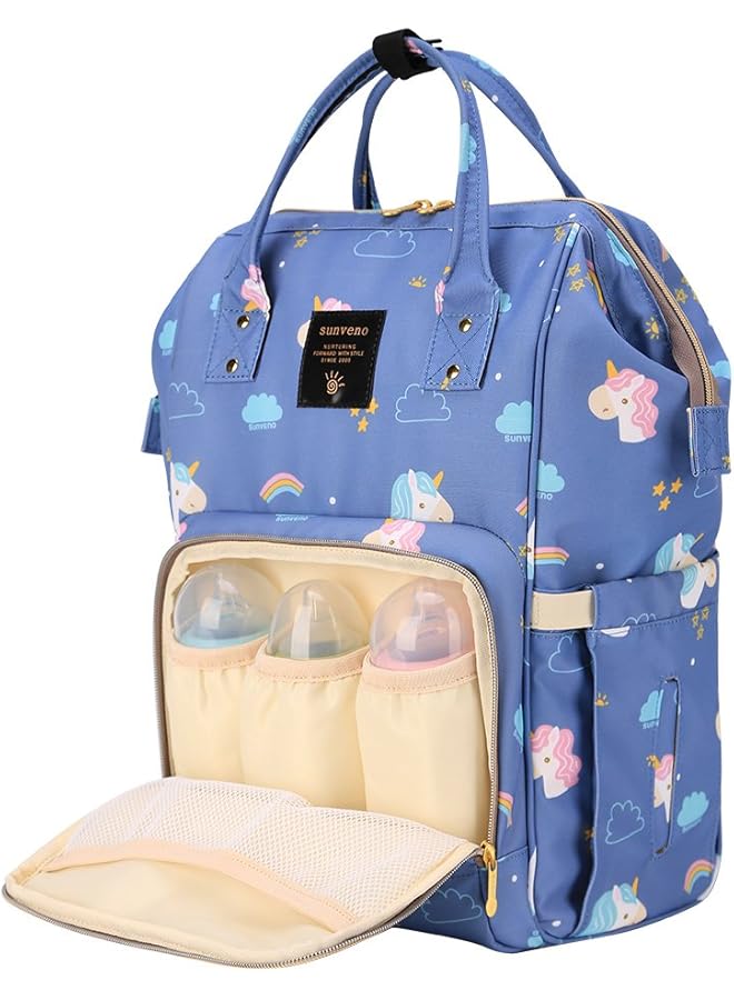 erorex Diaper Bag Printed Colors Unicorn Blue - Image 2