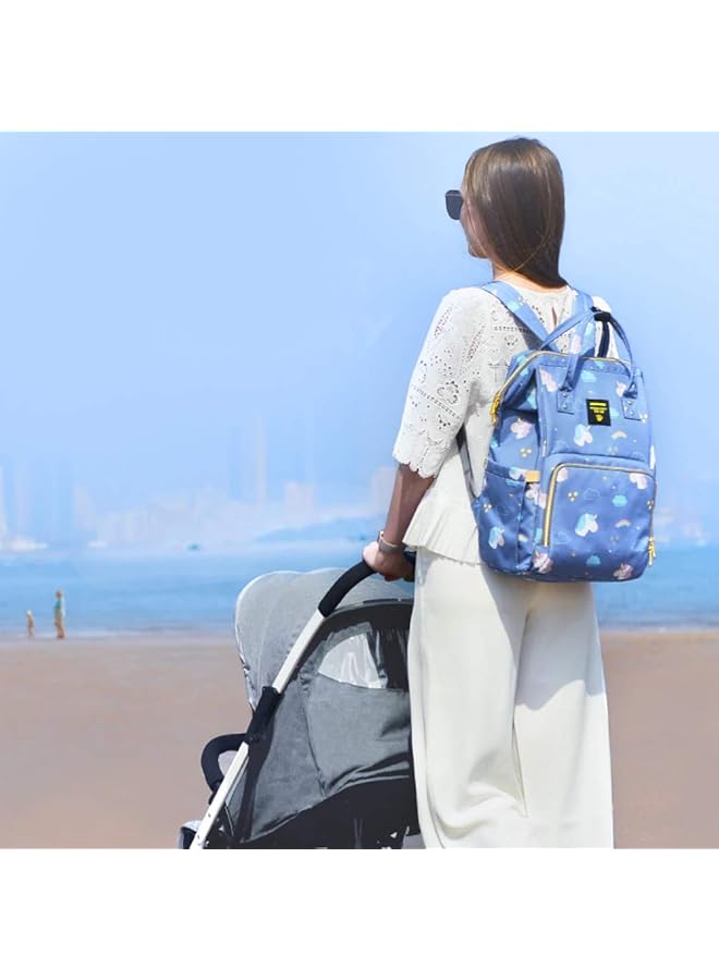erorex Diaper Bag Printed Colors Unicorn Blue - Image 4