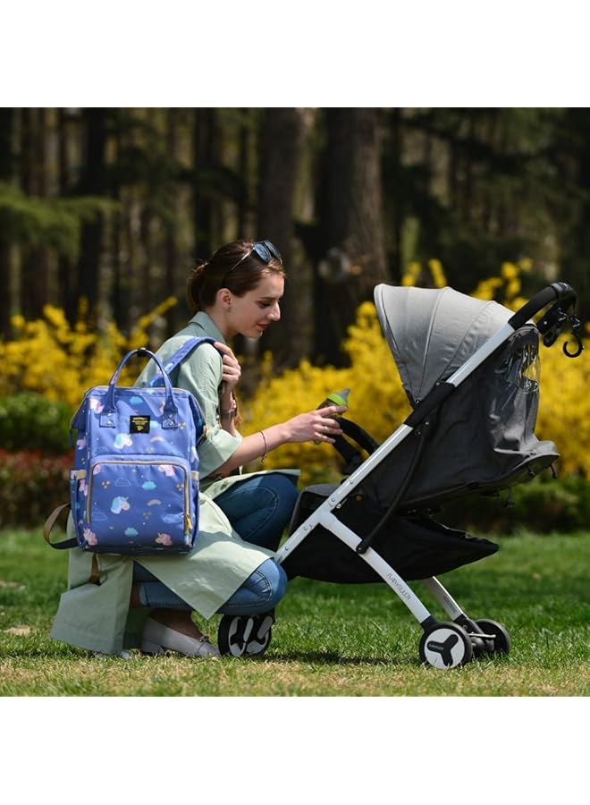 erorex Diaper Bag Printed Colors Unicorn Blue - Image 5