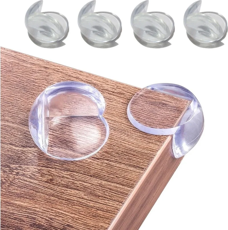Buffer ® Baby Child Soft and Flexible Circular Transparent Adhesive Safety Corner Protector (4 Pieces)