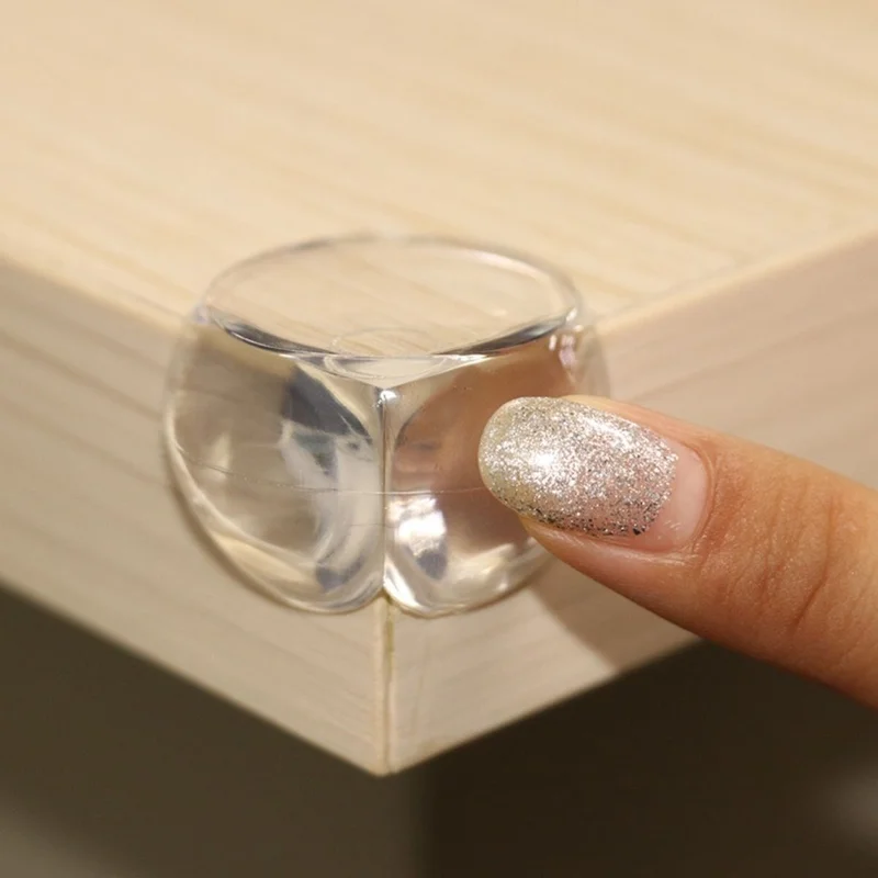 Buffer ® Baby Child Soft and Flexible Circular Transparent Adhesive Safety Corner Protector (4 Pieces)