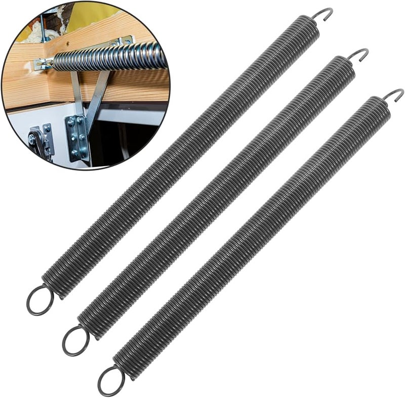 Heavy Duty Steel Attic Ladder Spring Kit Replacement 3Pcs Compatible Century Models - Image 3