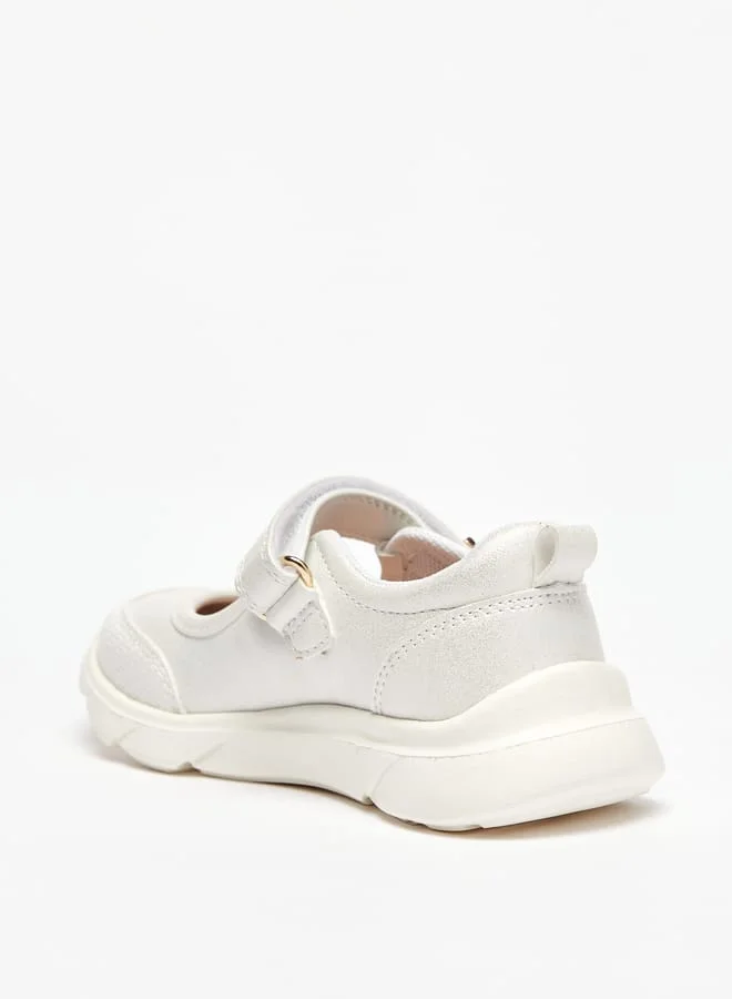 بيرفيت Panelled Lightweight Mary Janes with Hook and Loop Closure