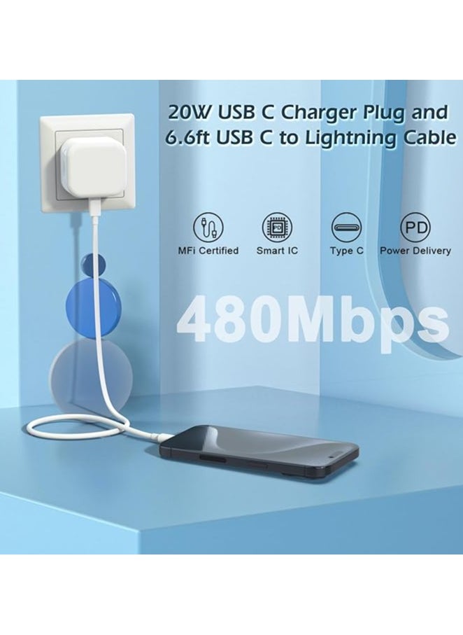 keloray - USB C Plug for iPhone 15 14 13 12 11 Pro Max Plus X XS XR 8, SE 2020, iPad Pro Air Mini, AirPods Pro, Samsung Galaxy, 25W Fast Charger USBC Type C Power Charging Head Adapter Charge Wall PD UK - Image 1