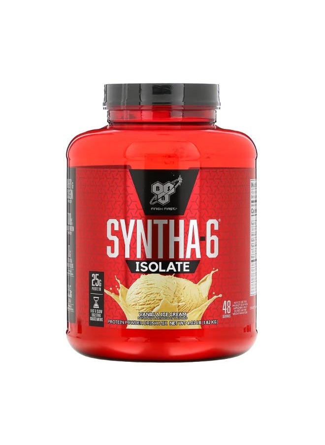 BSN BSN Syntha 6 Isolate Protein Powder Drink Mix Vanilla Ice Cream 4.02 lbs 1.82 kg  - Image 1