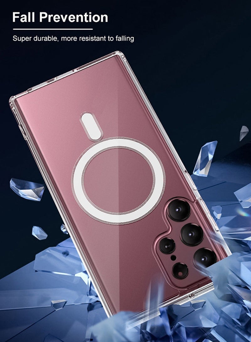 X-level Samsung Galaxy S24 Ultra 6.8-Inch Case Cover Clear with MagSafe Anti-drop Waterproof Comfortable Touch Feel back Cover Support Wireless Charging Camera Len Protector Non-Yellowing Shell - Image 2