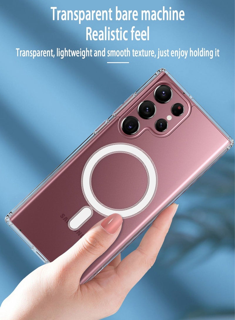 X-level Samsung Galaxy S24 Ultra 6.8-Inch Case Cover Clear with MagSafe Anti-drop Waterproof Comfortable Touch Feel back Cover Support Wireless Charging Camera Len Protector Non-Yellowing Shell - Image 5