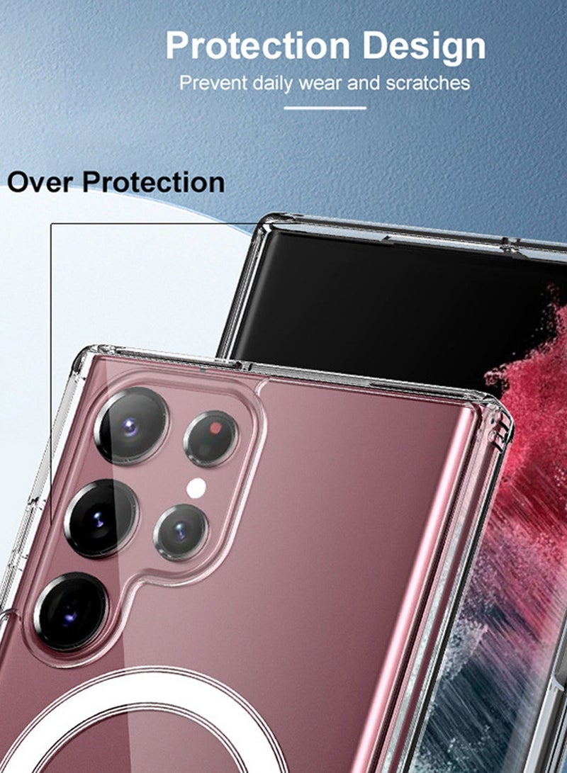 X-level Samsung Galaxy S24 Ultra 6.8-Inch Case Cover Clear with MagSafe Anti-drop Waterproof Comfortable Touch Feel back Cover Support Wireless Charging Camera Len Protector Non-Yellowing Shell - Image 4