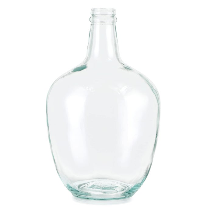 GLASS JUG VASE 10 TALL CLEAR FLOWER VASE DECORATIVE BOTTLE VASE FOR DINING ROOM BEDROOM BATHROOM MANTEL