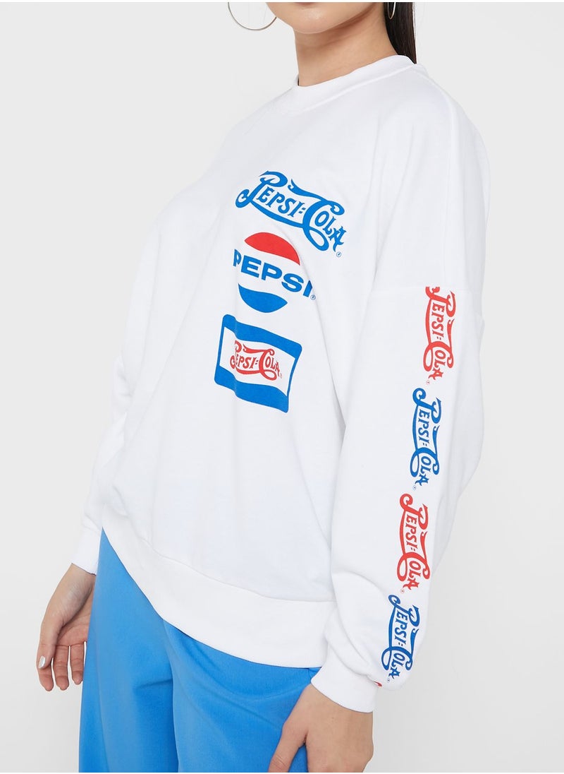 ONLY - Crew Neck Printed Sweatshirt - Image 1