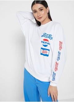 Crew Neck Printed Sweatshirt