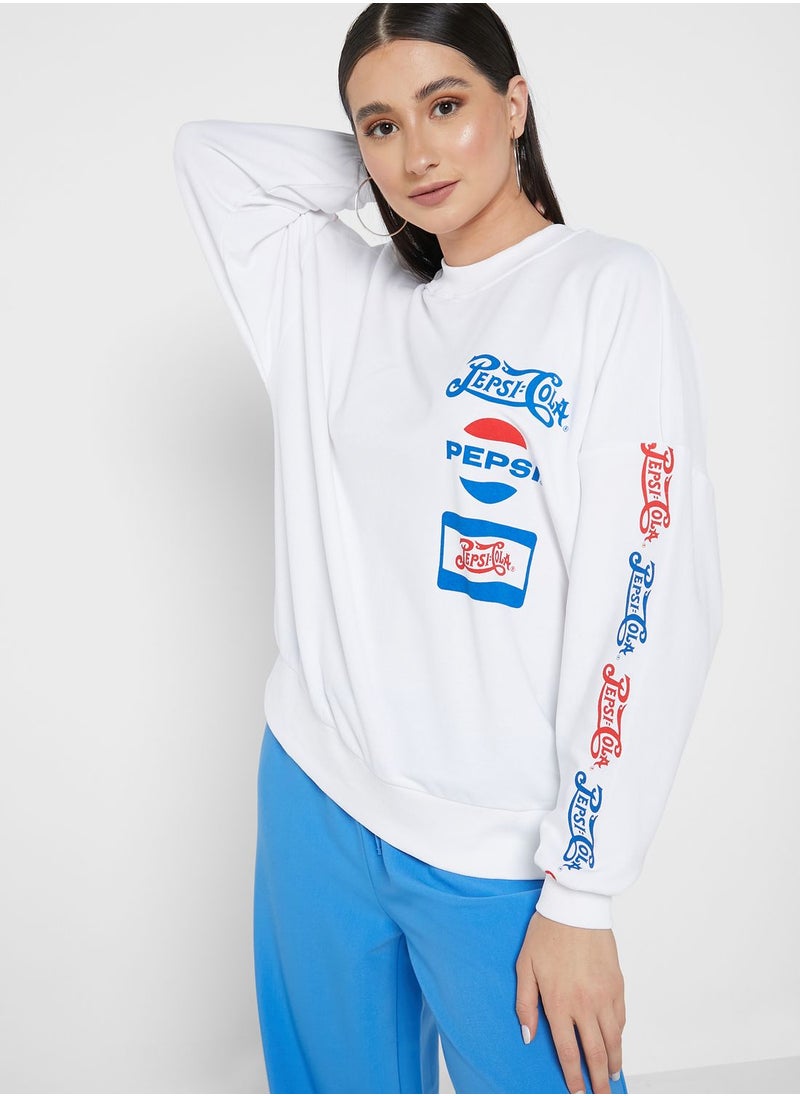 ONLY - Crew Neck Printed Sweatshirt - Image 1