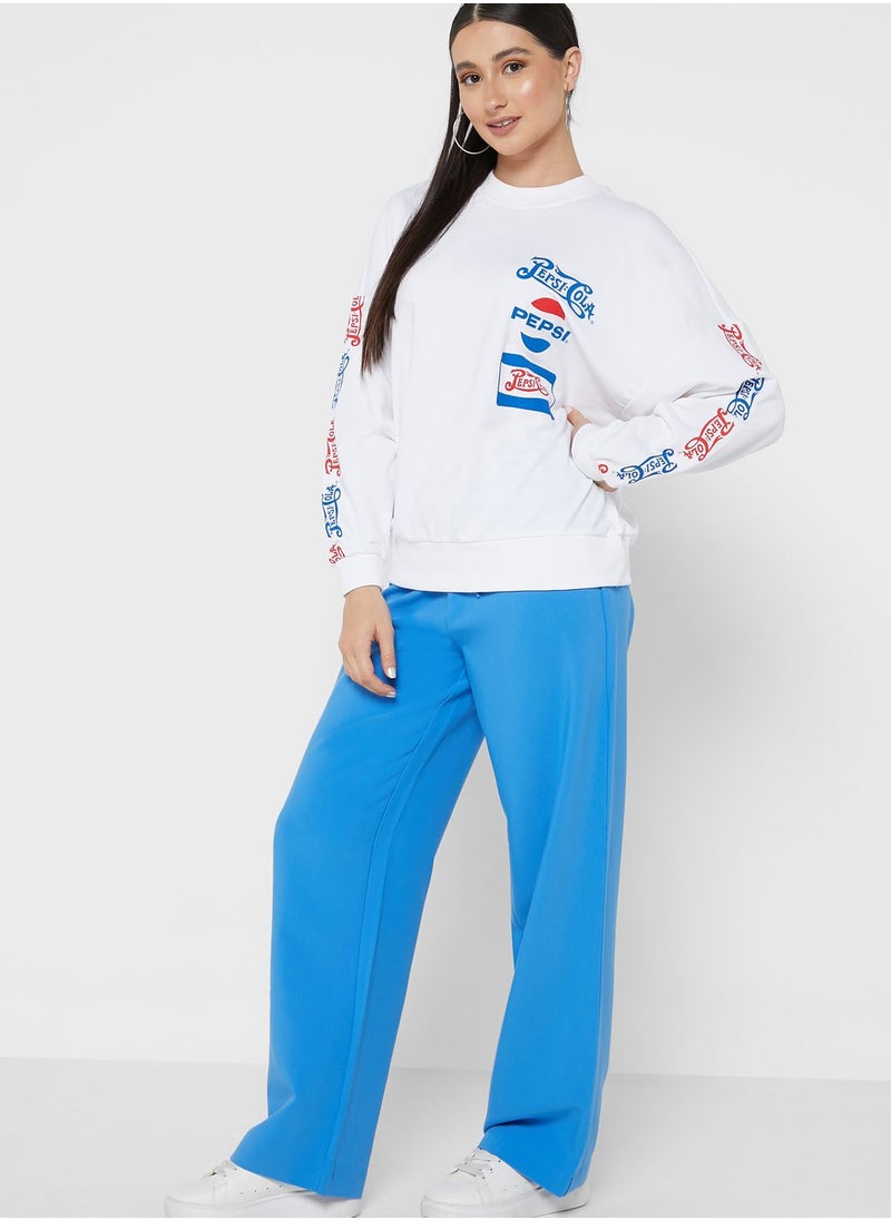 ONLY - Crew Neck Printed Sweatshirt - Image 1