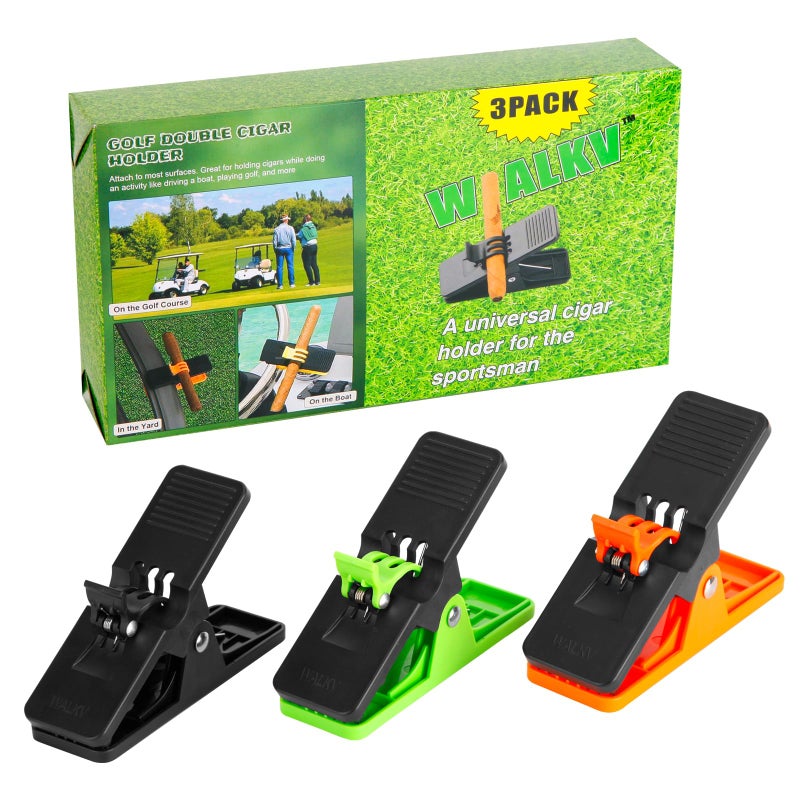 WALKV 3PACK Cigar Holder For Golf Cart Golf Cart Accessories Cigar Gifts For Golfers - Image 3