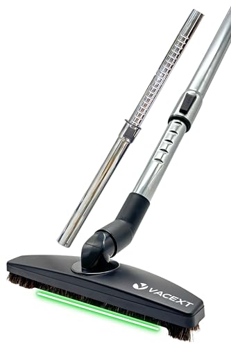VACEXT 1.25 Inch Stainless Steel Vacuum Extension Wand Compatible with Vacuums using 1 1/4 Inch (1.25in) 32mm Accessories - 1 1/4 Vacuum Extension Tube for Shop Vac (Extension Wand and Hard Floor Brush) - Image 1
