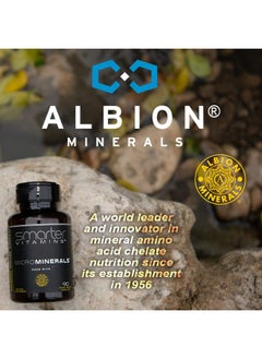 SmarterVitamins (3 Bottles) 15Mg Zinc Glycinate From Albion® 6 Essential Trace Bisglycinate Minerals To Support Metabolism Manganese Boron Chromium Selenium Molybdenum Supplement 90 Plantbased Vegan Capsules  - Image 4