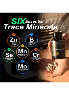 SmarterVitamins (3 Bottles) 15Mg Zinc Glycinate From Albion® 6 Essential Trace Bisglycinate Minerals To Support Metabolism Manganese Boron Chromium Selenium Molybdenum Supplement 90 Plantbased Vegan Capsules  - Image 3