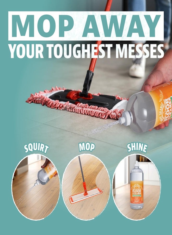 ANGRY ORANGE Hardwood Floor Cleaner - No-Rinse, Pet-Safe, Residue Free Multi-surface Cleaning Solution for Pet Urine, Grime & Everyday Dirt - Made in USA - Citrus Mint - 32 oz - Value 2 Pack - Image 4