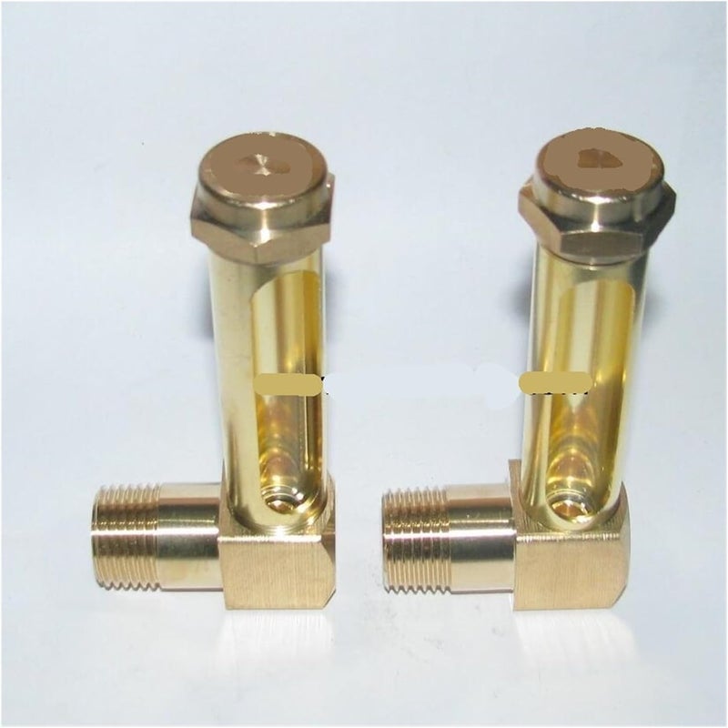Oil Liquid Level Gauge Sight Glass G1/2" BSP Male Thread L-Shape Brass Oil Liquid Level Indicator Sight Glass Gauge Indicators(200MM) - Image 5
