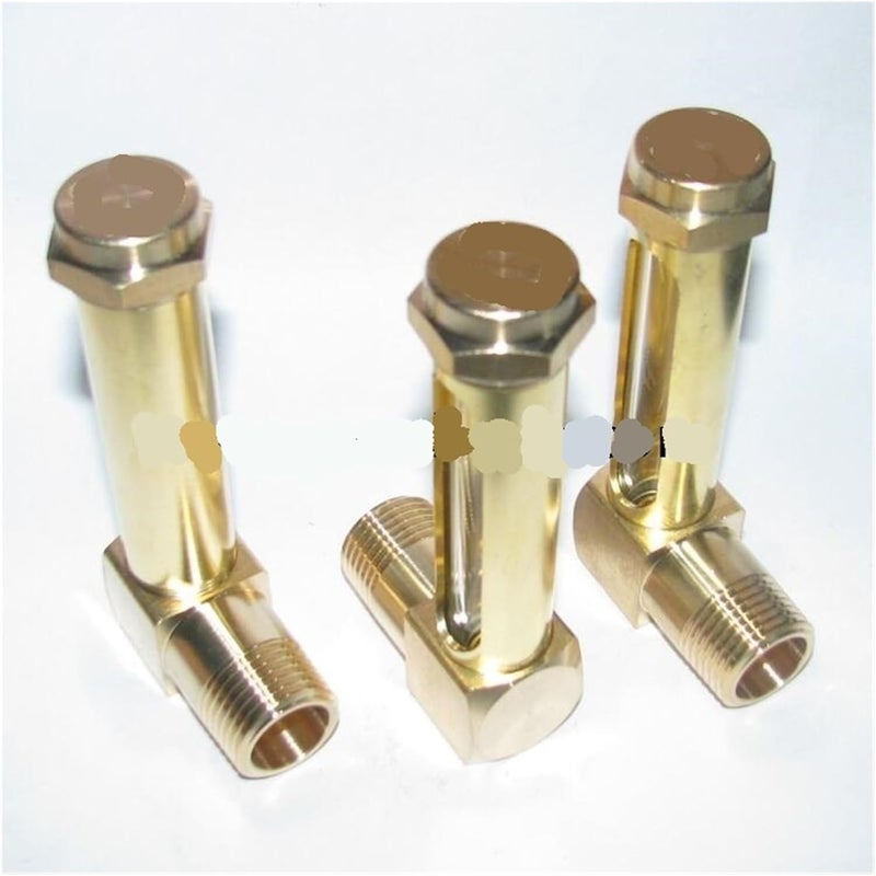 Oil Liquid Level Gauge Sight Glass G1/2" BSP Male Thread L-Shape Brass Oil Liquid Level Indicator Sight Glass Gauge Indicators(200MM) - Image 4