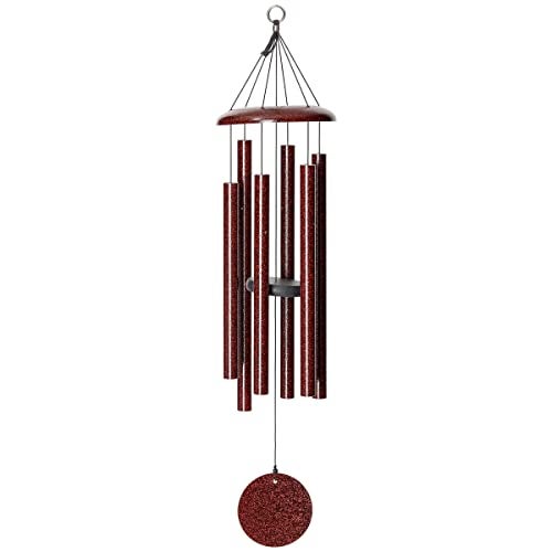 Corinthian Bells أجراس كورنثية من ويند ريفر - جرس هوائي بقطر 36 بوصة بتصميم روبي سبلش للباحات، الفناء الخلفي، الحدائق، وزينة الهواء الطلق (جرس من الألمنيوم) مصنوع في الولايات المتحدة الأمريكية - Image 1