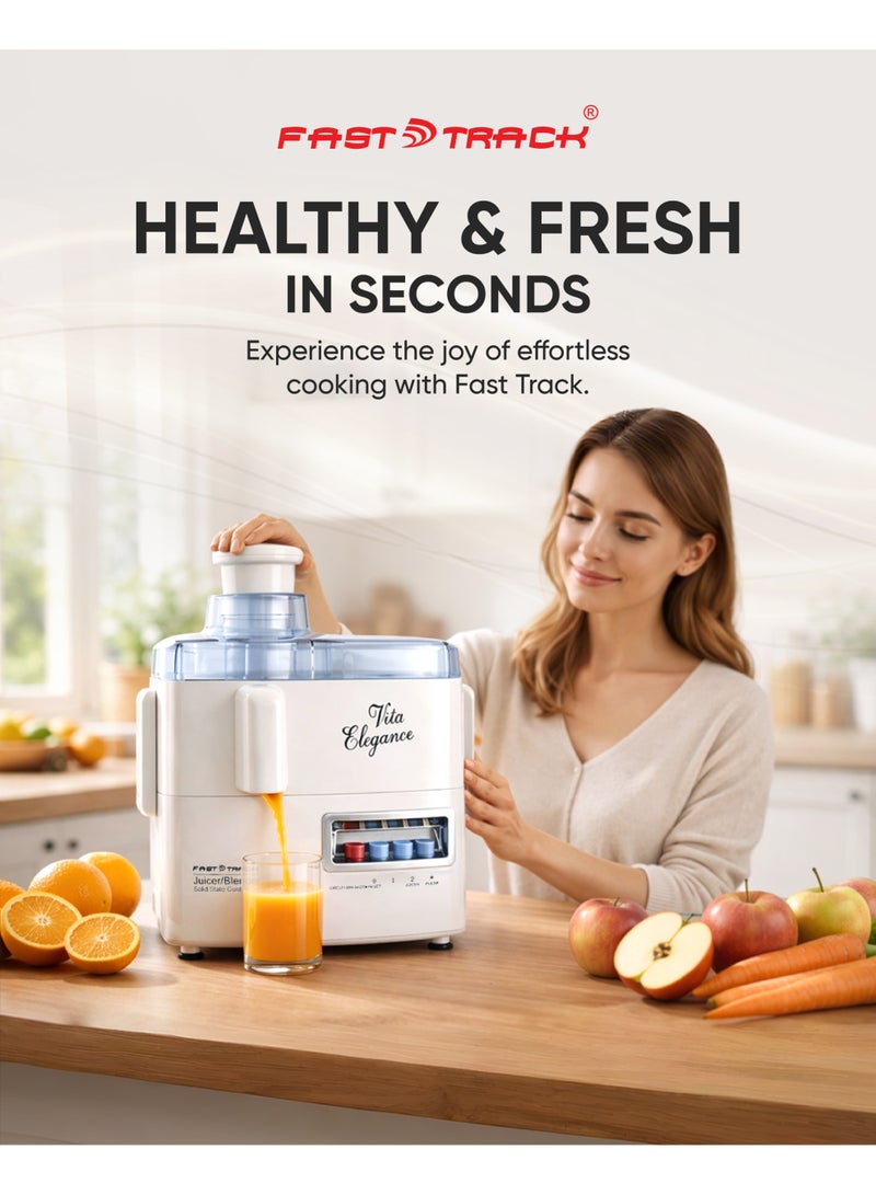 Fast Track 4-in-1 Food Processor 400W | Juicer, Blender, Meat Mincer & Dry Grinder | 2 Speed + Pulse | 1.5L Jar | 2 Years Warranty - Image 5