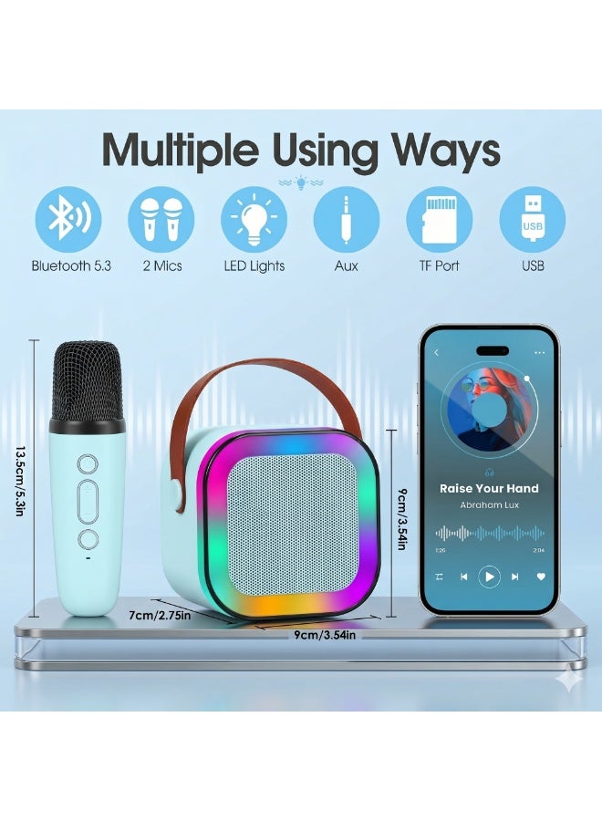 REZZOSS Original K12 Portable Bluetooth Speaker with a Wireless Microphone – Mini Home KTV Karaoke Machine with Dynamic RGB Lights | Hi-Fi Surround Sound Music Player for Outdoor, Travel & Parties | Best Birthday & Eid Gift for Kids & Adults - Image 3